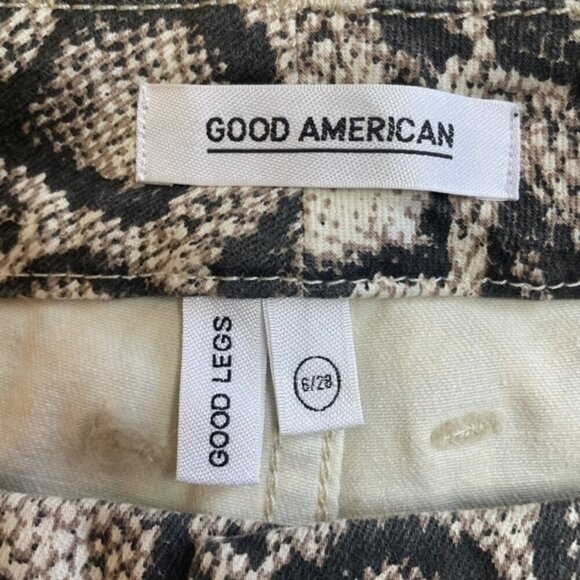 GOOD AMERICAN Good Legs Snakeskin High Waist Skinny Jeans - Size 6/28 - Picture 7 of 9